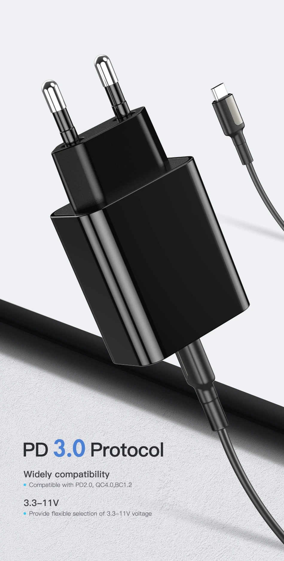 Подходит для Apple Pd зарядное устройство C-type порт 18 Вт Быстрая зарядка головки зарядки набор для iPhone8~ 11 ipad