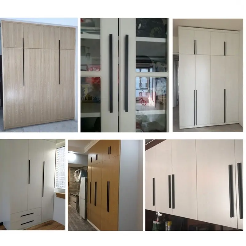 1 шт. ручка для шкафа дверная черная выдвижная кухонного Ручка ящика Мебельная