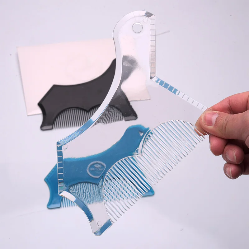 

1 Pcs Men Beard Plastic Accessories Men's Beards Combs Beauty Shaping Shaper Portable Beard Shaping Tool