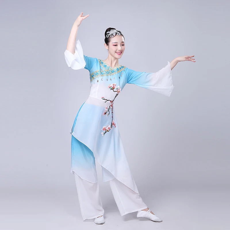 Традиционный китайский танцевальный костюм янгко танец классический веер