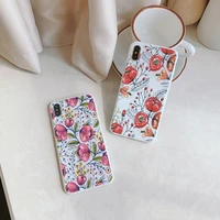 flower bud phone case for iphone 11 12 13 pro max 7 8 plus se 2020 x xs max xr back white green soft silicone cover funda shell