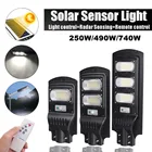 Smuxi Солнечный уличный светильник 360 Вт240 Вт120 Вт светодиодный Черный IP65 радар движения постоянно яркий индукционный солнечный датчик дистанционного управления