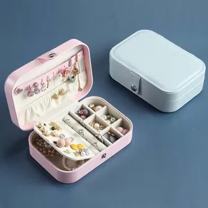 2020 Универсальный шкатулка для драгоценностей Многофункциональный из искусственной кожи кольцо Дисплей Чехол леди ящик для хранения Дисплей Путешествия Ювелирные изделия Чехол