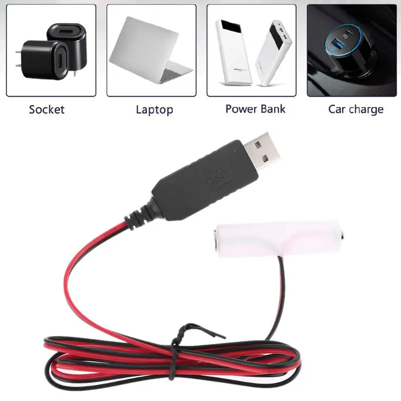 Универсальный аккумулятор LR6 AA кабель питания USB сменный 1 4 шт. 5 В для радио