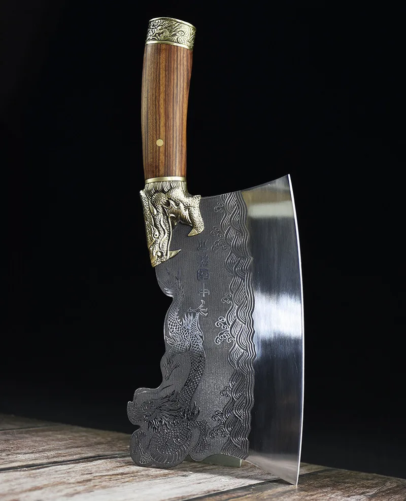 

High Manganese Steel Chopping and Cutting Dual-use Hand-forged Kitchen Knife Ghost Hand-made Chef's Knife Sharp Slicing Knife