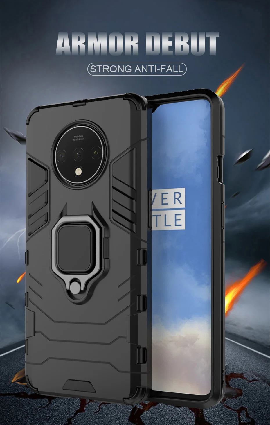 Чехол-бампер для oneplus 7T pro Чехол магнитный автомобильный держатель Анти-осенний Мягкий противоударный полный задний Чехол для oneplus 7 pro one plus 7t