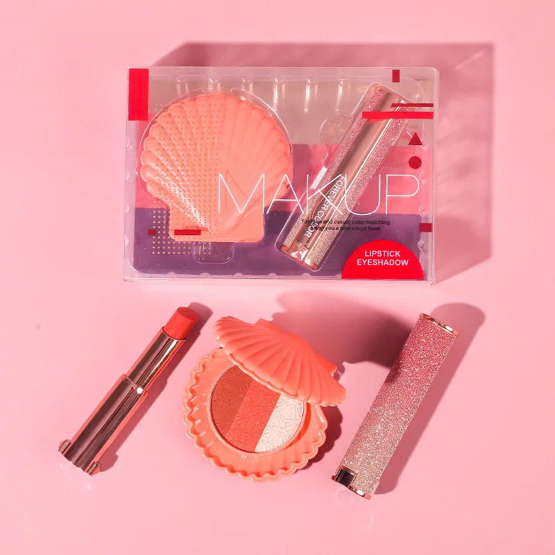 Candy Shell Makeup Set Combination Lipstick Eye Shadow Mascara Eyeliner |