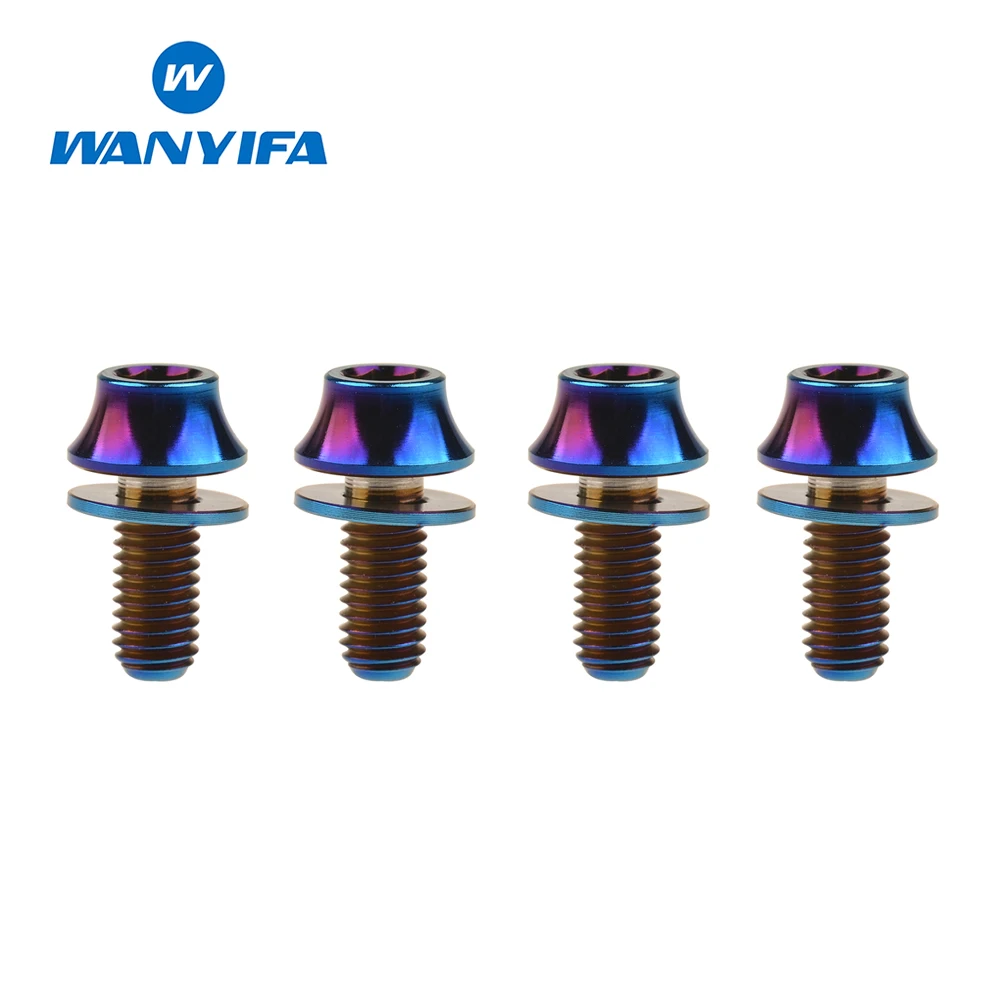 

4 Pcs Titanium Bolts M5x12mm Allen Key With Washer Screws for Bicycle Water Bottle Cage Bolts