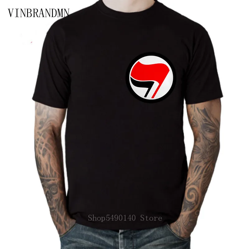 Антифашистская анархия анархист футболки флаг мира 3D символ короткий рукав