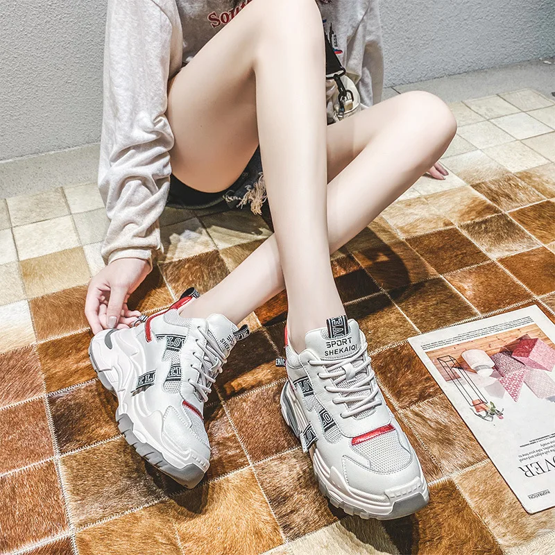 

2020 Autumn New Inner Increase Shoes Trifle Thick Bottom All-match Casual Sports Shoes Comfortable Breathable White Shoes