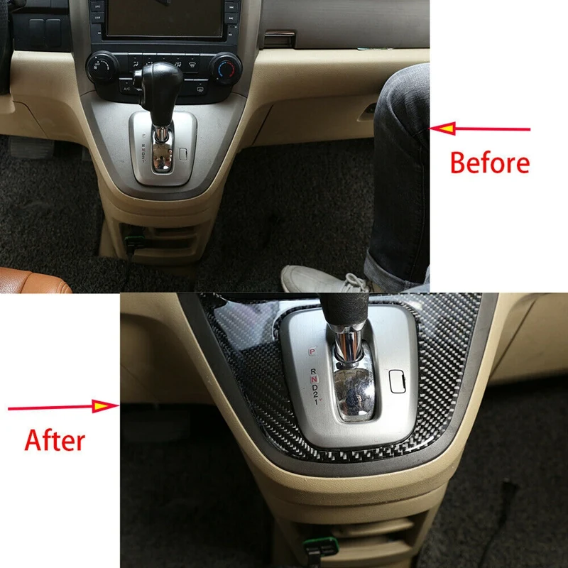 Carbon Fiber Central Control Gear Shift Panel Cover For Honda CRV CR-V 2007-2011 | Автомобили и мотоциклы