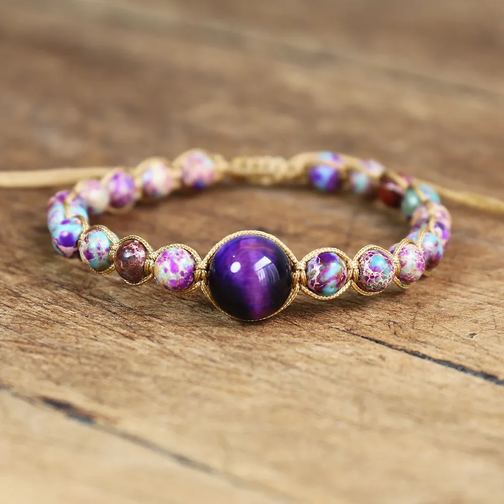 DIY браслет ручной работы из натурального камня Очаровательная Ювелирная цепочка