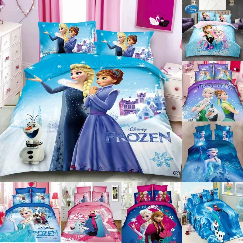 Disney холодное сердце принцесса Эльза Анна постельное белье дети Пододеяльник Простыня наволочка для детей мальчиков девочек подарок на день рождения