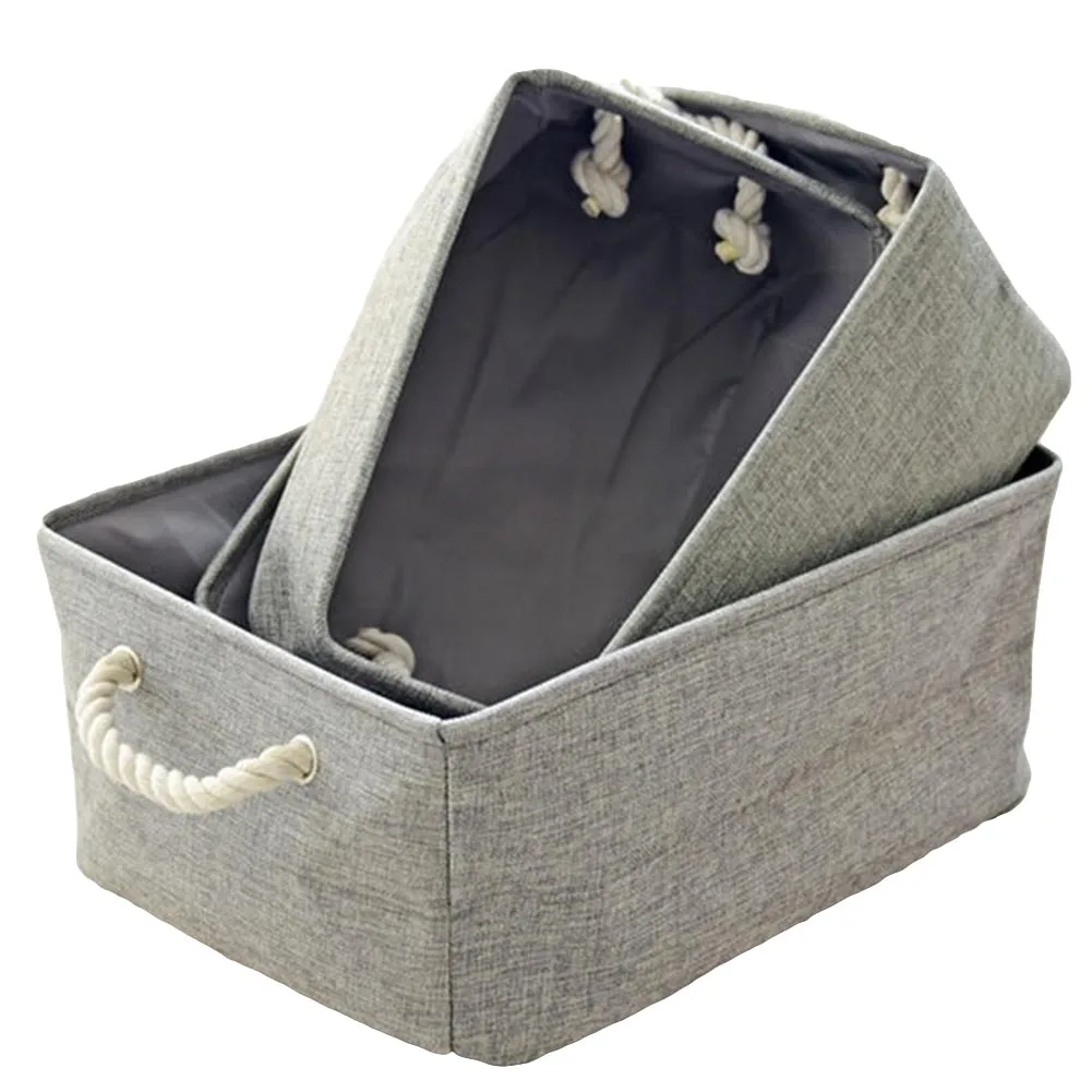 Утолщенные корзины для хранения из хлопка и льна складная корзина белья игрушка