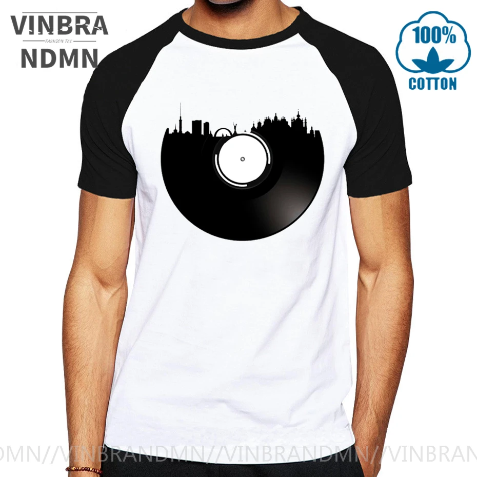 Ukraine Vinyl T-Shirt Fashion Vinyl record T Shirt Men DJ Turntable Death Metal Music Tee shirt humor Heavy Metal Hip Hop tshirt