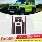 Для Suzuki Jimny Sierra JB64 JB74, 2019, 2020, резиновый противоскользящий коврик, дверной паз, подстаканник, слот для ворот, подушка, автомобильные аксессуары