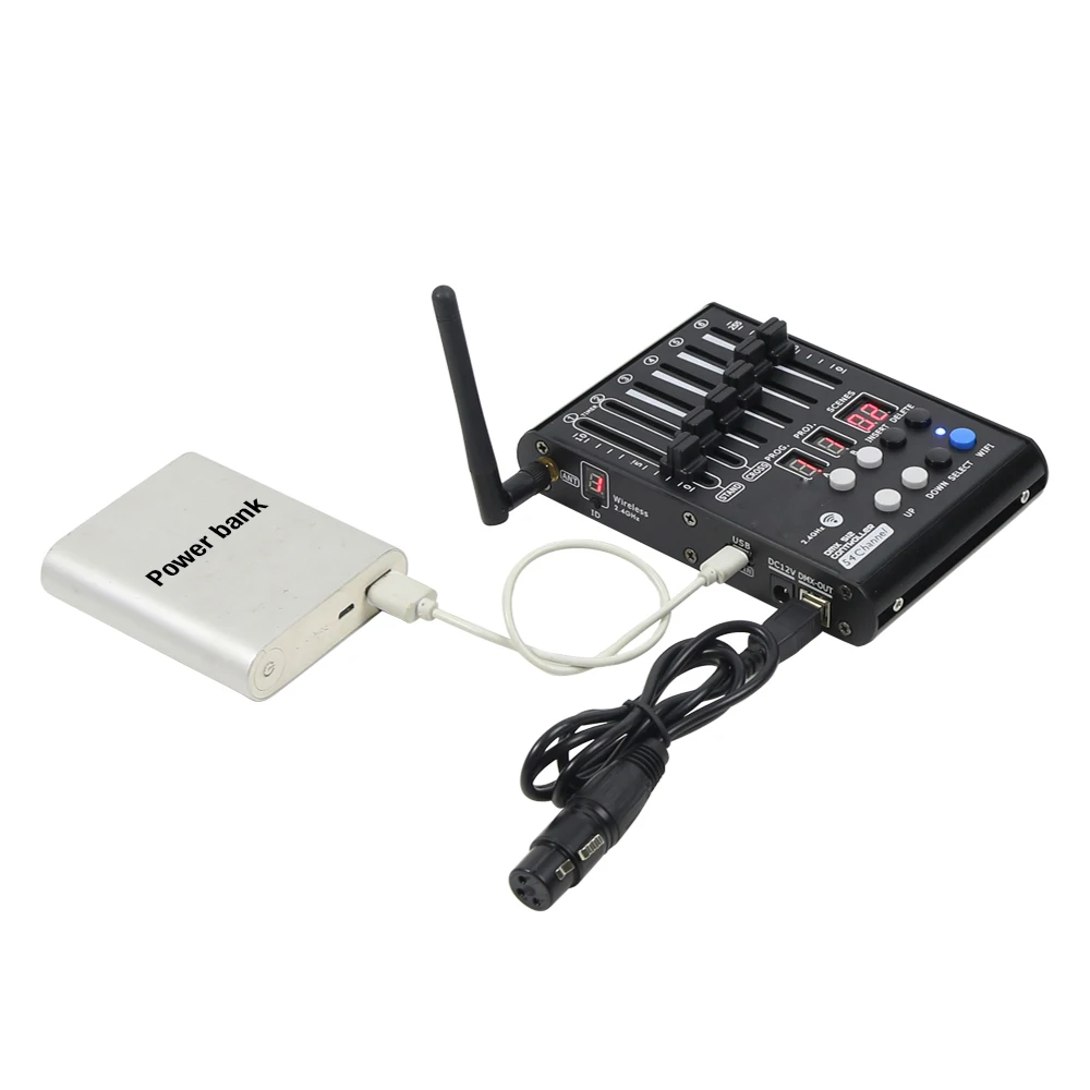 2020 Новый 54ch 2 4G Беспроводной Dmx 512 контроллер диджейский пульт встроенный Батарея