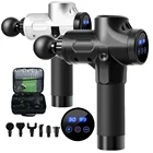 Электрический массажный пистолет, Профессиональный аппарат для расслабления мышц и облегчения боли, 30 передач, аксессуары для фитнеса