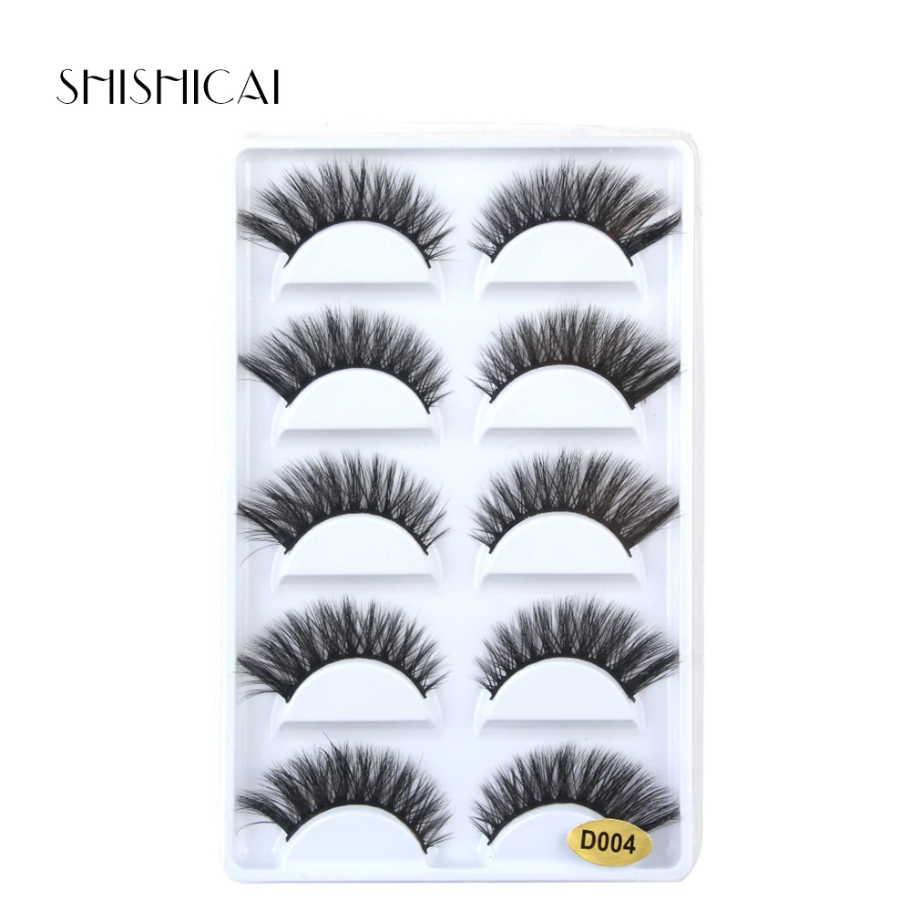 5 пар 3D норковые накладные ресницы натуральные длинные для глаз подвязка макияжа