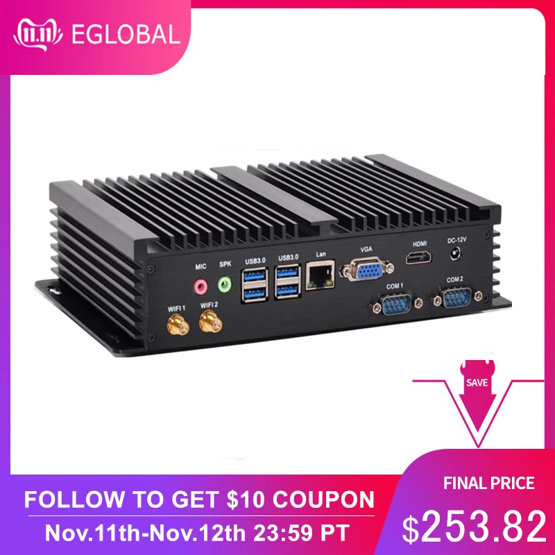 Topton промышленный ПК Intel Core i7 8565U i5 8250U 2* DDR4 1* mSATA+ 1* M.2+ 1*2,5 ''SATA безвентиляторный мини компьютер Windows 10 HDMI VGA