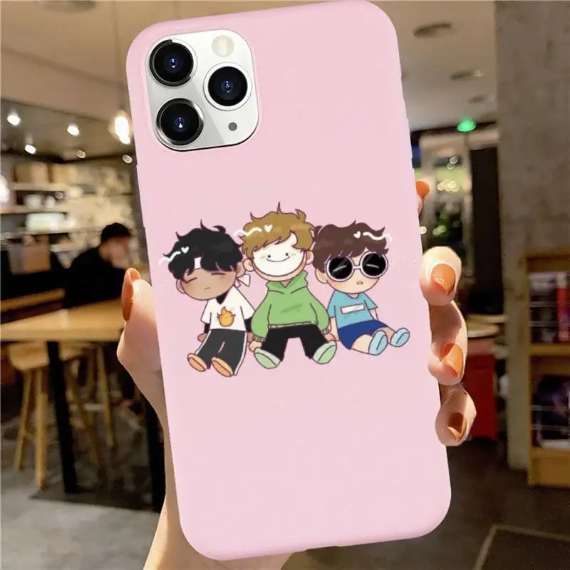 

Anime Dream Smp Japan Phone Case Candy Color for iPhone 6 7 8 11 12 s mini pro X XS XR MAX Plus