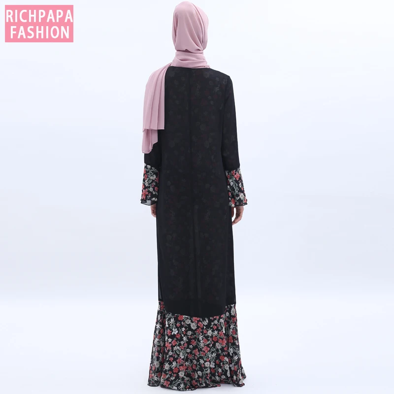 Женское Макси Платье арабское абайя Дубай мусульманское платье кафтан эльбиз