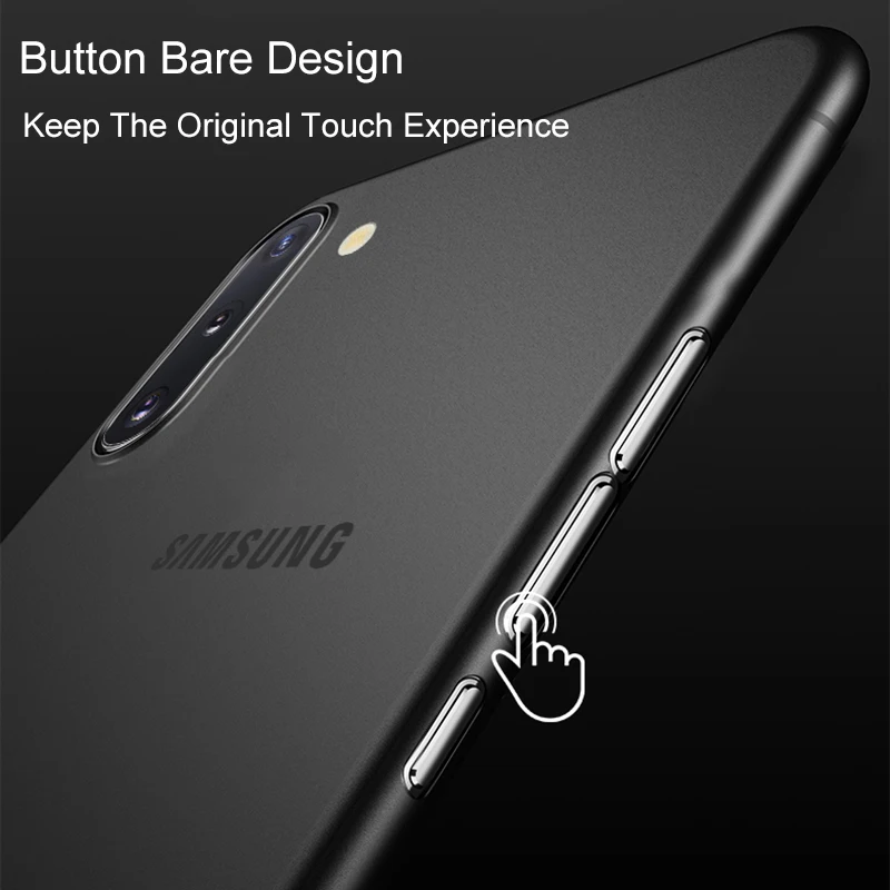 Ультратонкий чехол для телефона samsung Galaxy Note 10 Pro 8 9 S10 S9 S8 Plus S10e матовый прозрачный тонкий Чехол 0,3 мм