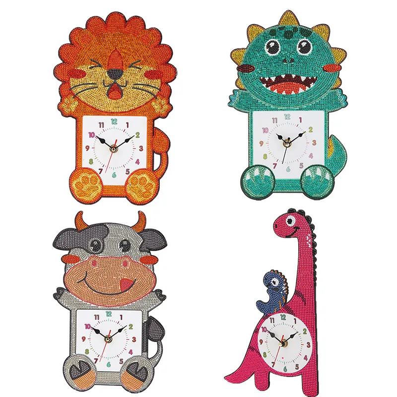 DIY Жираф волк полная дрель алмазная живопись круглая молочная корова Лев