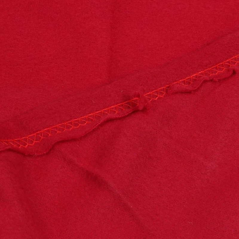 Cosy Thick Plush Snuggle Fleece Blanket With Sleeves Wine Red | Дом и сад