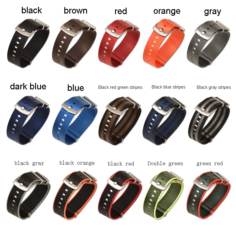 Новый дизайн высокое качество James Bond цветной ремень безопасности Nato ремешок 20 мм