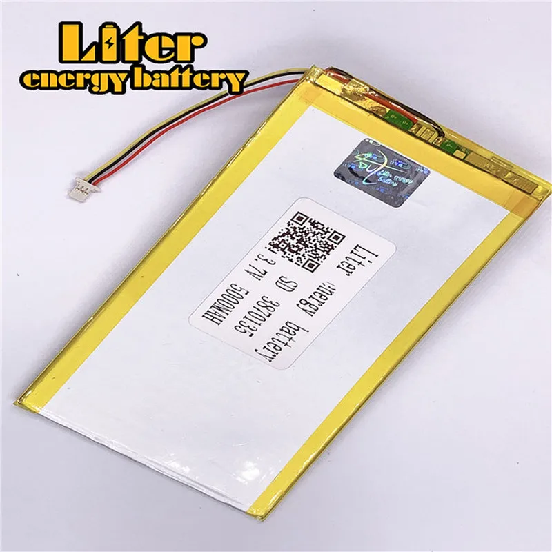 

1.0mm - 3 wire plug 3.7 V 3870135 5000mah li-polymer battery Tablet PC 7 inch 8 inch