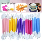 Инструменты для моделирования тортов, 8 шт., 16 узоров, резьба по цвету, ремесло, глина, моделирование, набор аксессуаров для выпечки