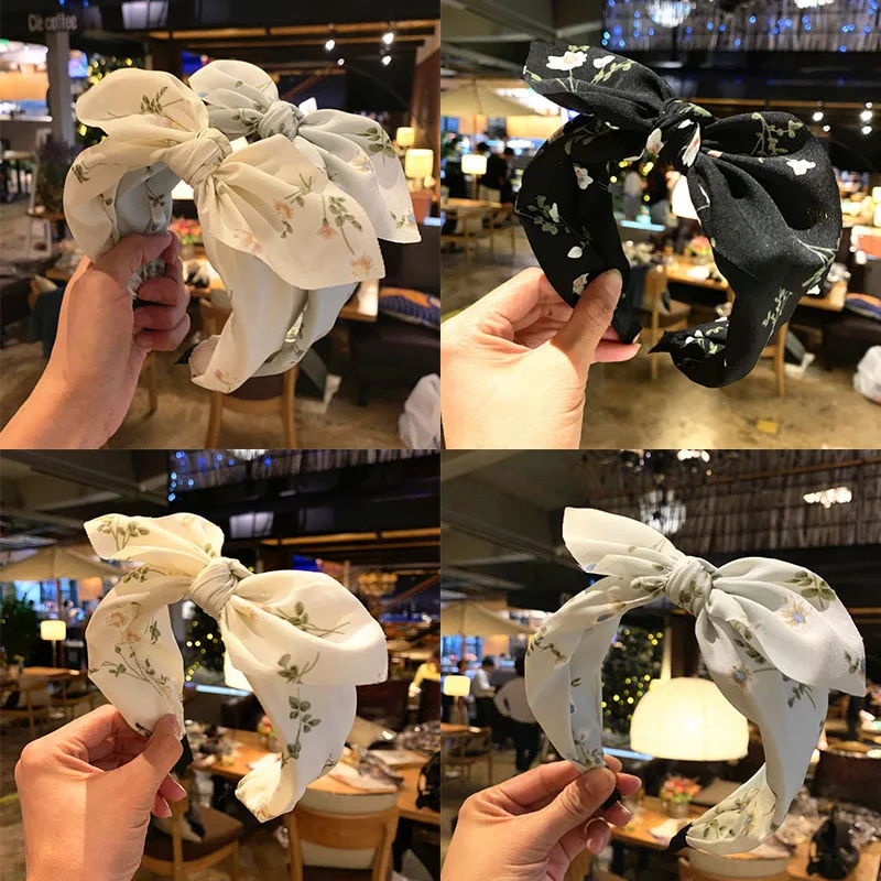 

Wide Big Bow Hair Band Girls Women's Headbands Knot Headweaps Head Band For Female Hair Accessories Diademas Para Mujer