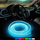 Автомобильные светодиодсветодиодный автомобильные огни EL Wire, неоновые светодиодные лампы, веревочные трубки, светодиодный ная полоса для Hyundai solaris accent i30 ix35 elantra santa fe tucson getz