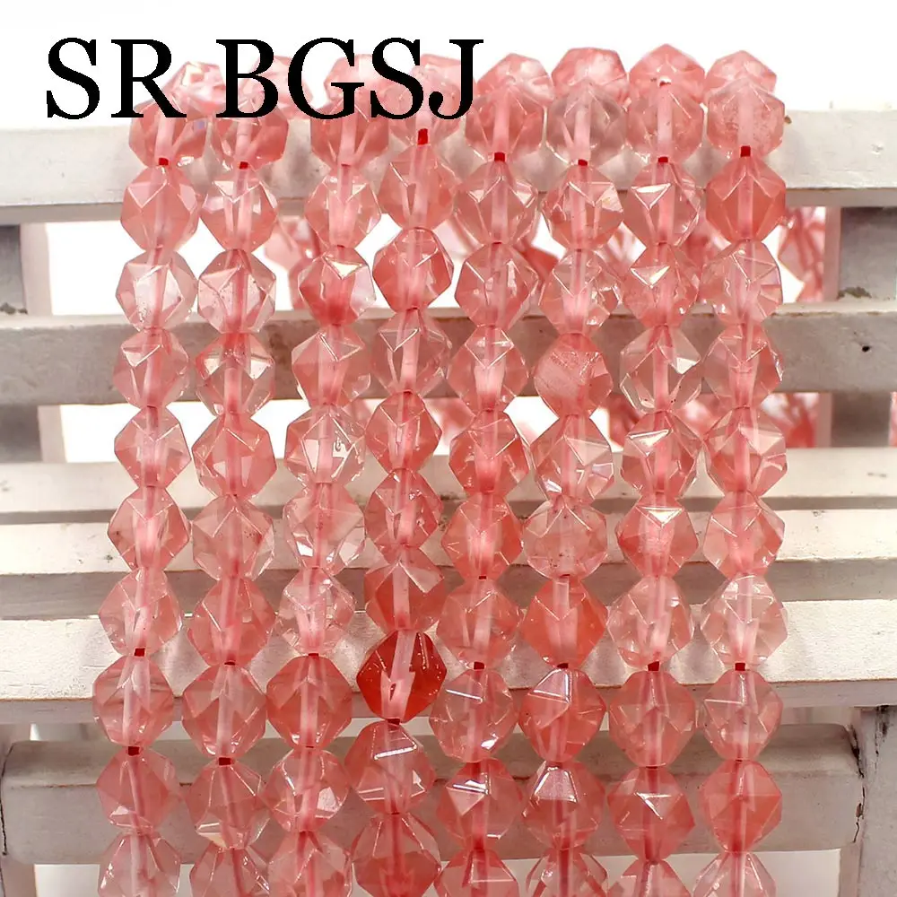 Бесплатная доставка 8 мм граненые круглые полигональные Арбузные кристаллы