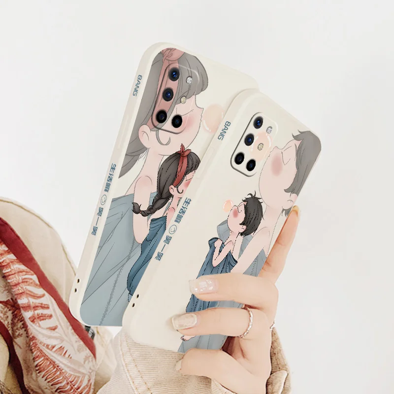 

Squinting Boy And Girl Phone Case For Oneplus 8t 9 9pro 9r Silicone Cover