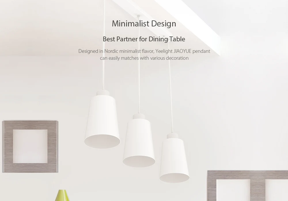 Xiaomi Yeellight подвесной E27 светильник кронштейн современная столовая кофейная спальня освещение окружающей среды Крытый настенный светильник 200-240 В
