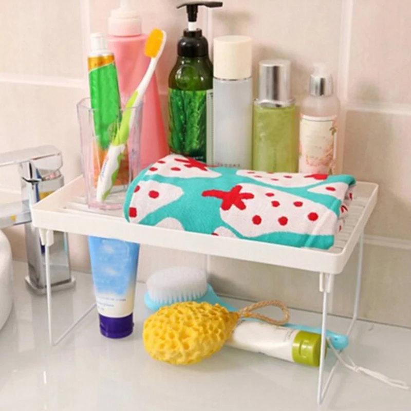 Складная полка для хранения стойка кухни ванной комнаты держатель Органайзер