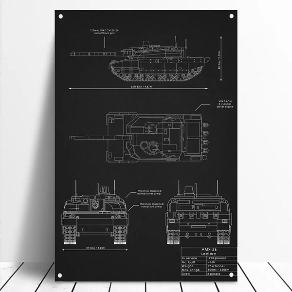 

AMX-56 Leclerc Cool Manga Anime Tin Sign Anime Poster Bar Pub Home Metal Poster Wall Art Decor Poster 8"X12" 12"X16" p3289