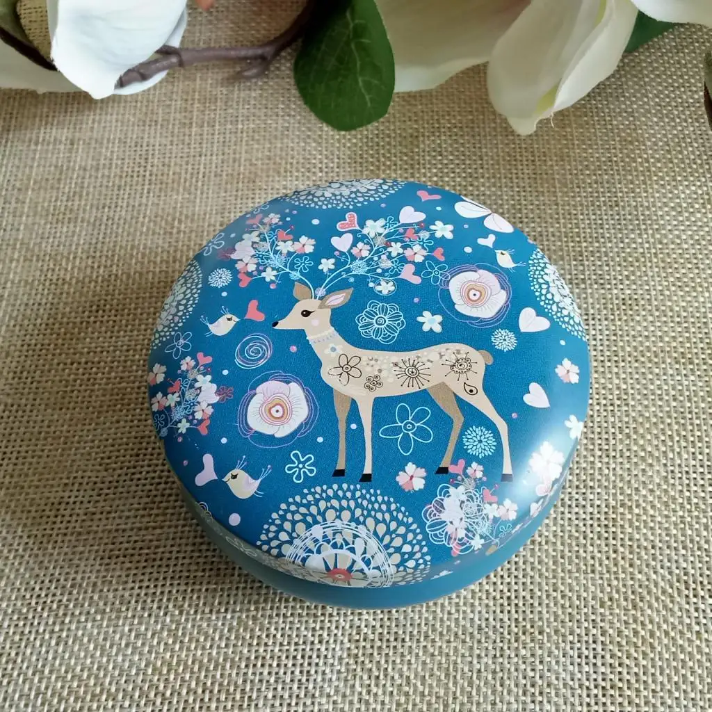 5 лося Сад большие круглые металлические банки для свечей искусства и ремесел