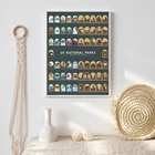 Винтажный постер путешествия города Нью-Йорк государственные парки США постеры с царапинами печать пейзаж Искусство Холст живопись настенные картины