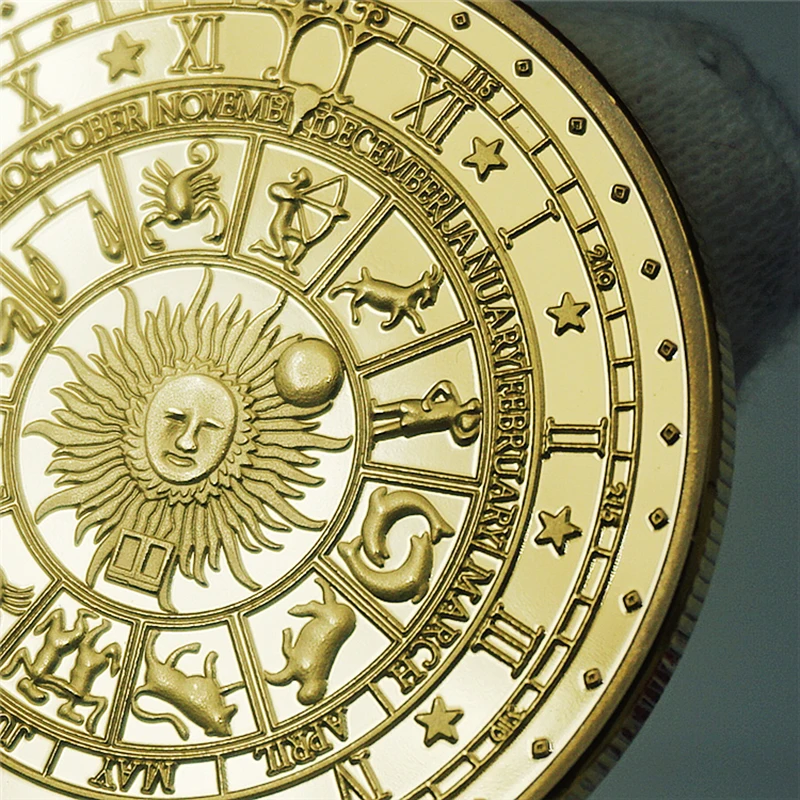 Позолоченный счастливый Таро монета художественный металлический ремесло divination