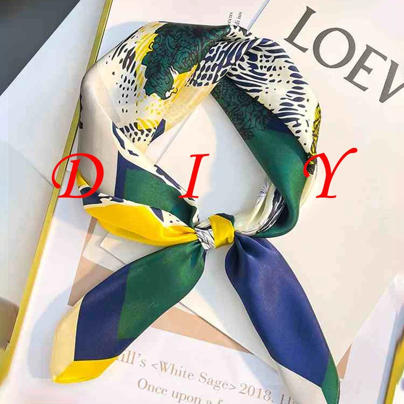 

2021 New Luxury Brand DD Fashion Bohemia Retro Silk Scarves 190cm Printing Silk Imitation Ladies Satin Scarf Shawl WJ10030