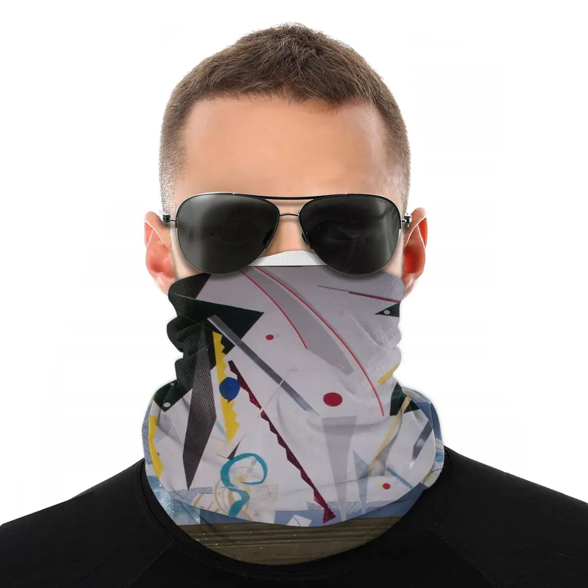 

Stormy Weather Scarf Half Face Mask Unisex Halloween Neck Warmer Balaclava Bandanas Dustproof Headwear Cycling Hiking
