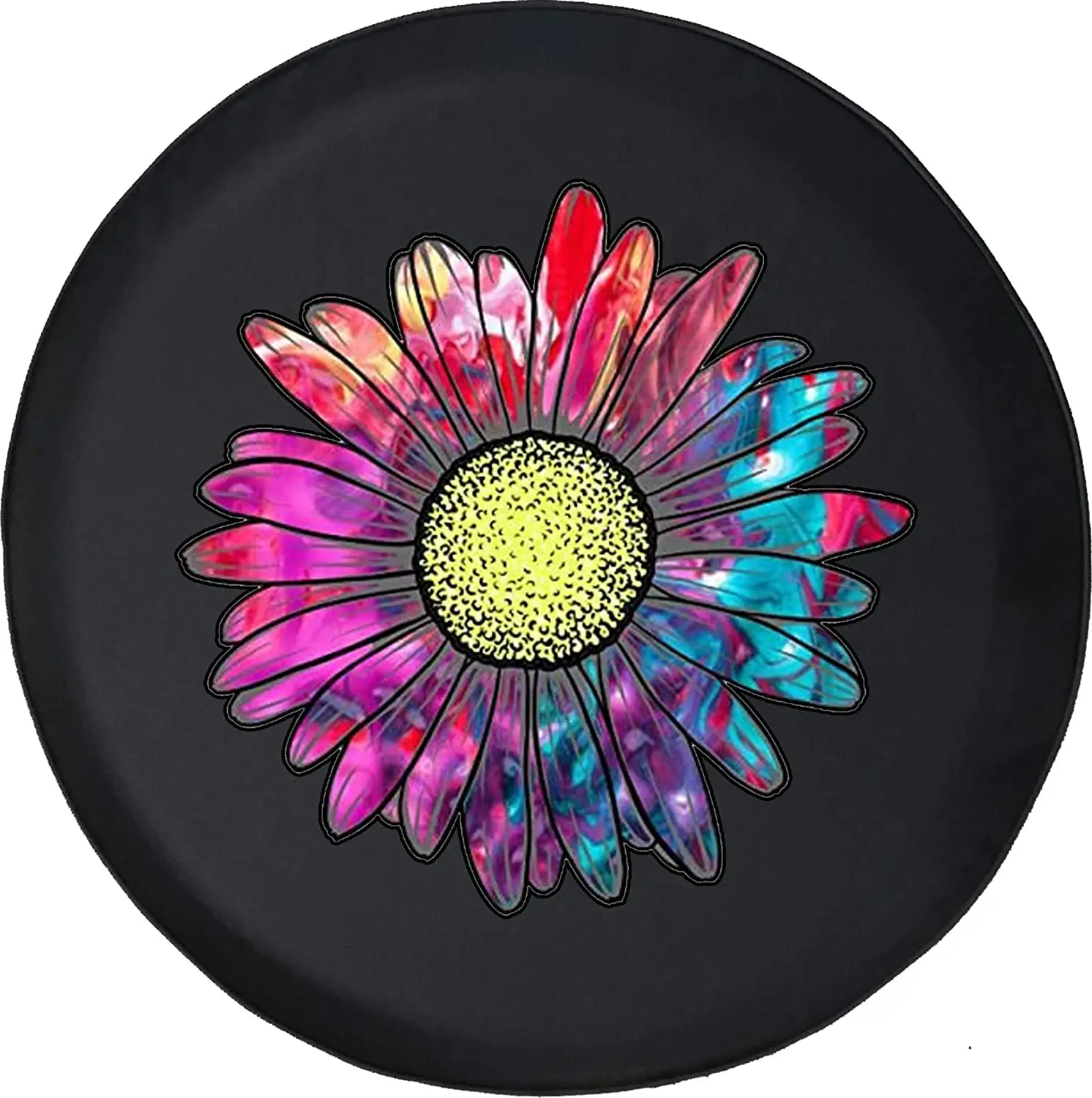 

Американский неограниченный галстук Маргаритка цветок запасная крышка шины черный размер 35 дюймов