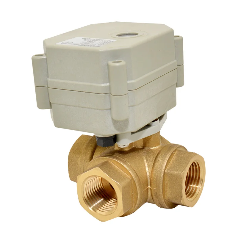 1/4 ''DN20 NPT/BSP 9 24VAC/DC Электрический моторизованный шаровой клапан латунный