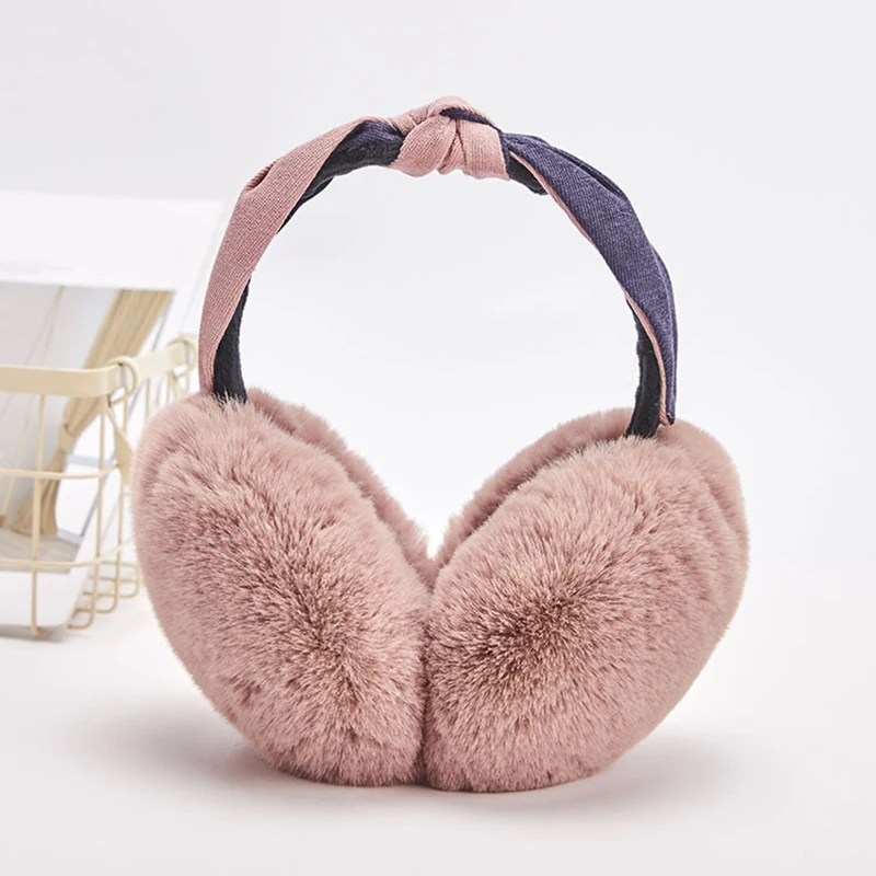 Женские зимние повседневные теплые наушники для девочек регулируемые складные