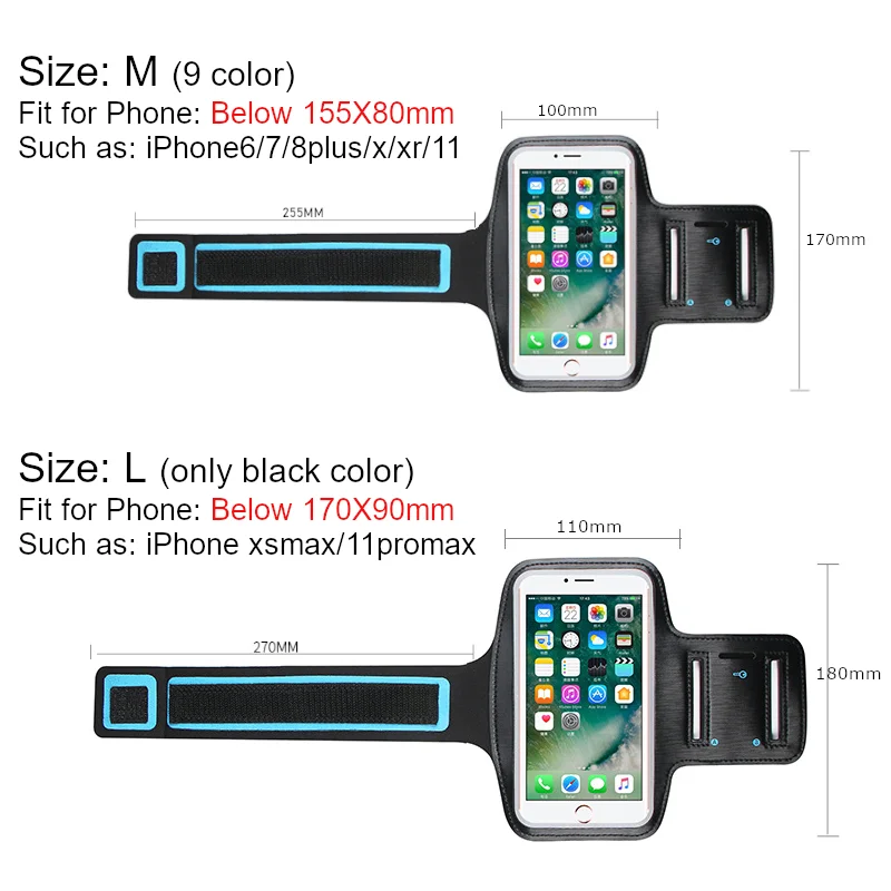 5 7inch outdoor sports phone holder armband case for samsung gym running phone bag arm band case for iphone 12 pro max 11 x 7 free global shipping