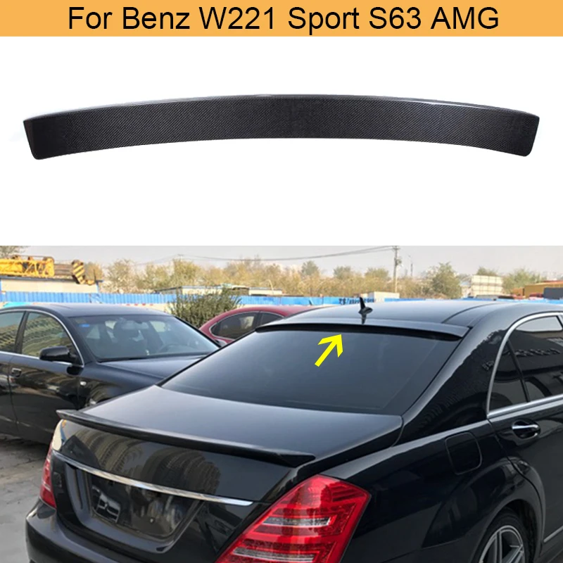 

Car Rear Roof Spoiler Wing for Mercedes Benz S Class W221 S350 S400 S550 S63 AMG Sedan 2007 - 2012 Rear Spoiler Carbon Fiber