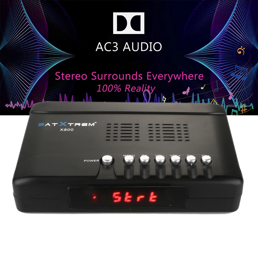 Satxtrem X800 HD 1080P DVB-S2 высокой четкости цифровой спутниковый приемник тюнер DVB S2 приемник Поддержка USB WiFi Dollby AC3 Cccam